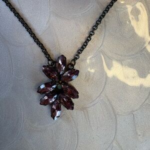 Sorrelli Elegant Purple Floral Necklace